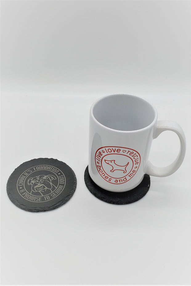 Set of 4 CHARLIE'S FOUNDATION Engraved Coasters