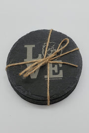 Set of 4 CHOW CHOW RESCUE Engraved Coasters