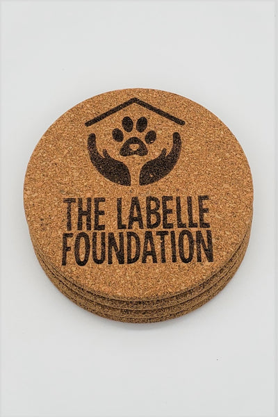 Set of 4 LABELLE Cork Coasters
