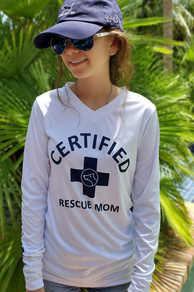 Certified Rescue Mom Sun Shirt - Ladies