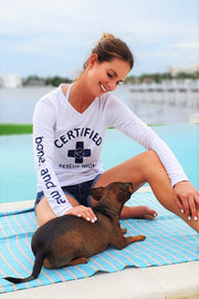 Certified Rescue Mom Sun Shirt - Ladies