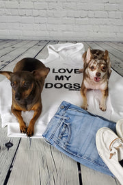 I LOVE MY DOG(S) AWESOME HOODIE (white)
