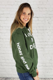 I LOVE MY DOG(S) AWESOME HOODIE (army green)