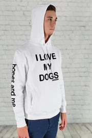 I LOVE MY DOG(S) AWESOME HOODIE (white)