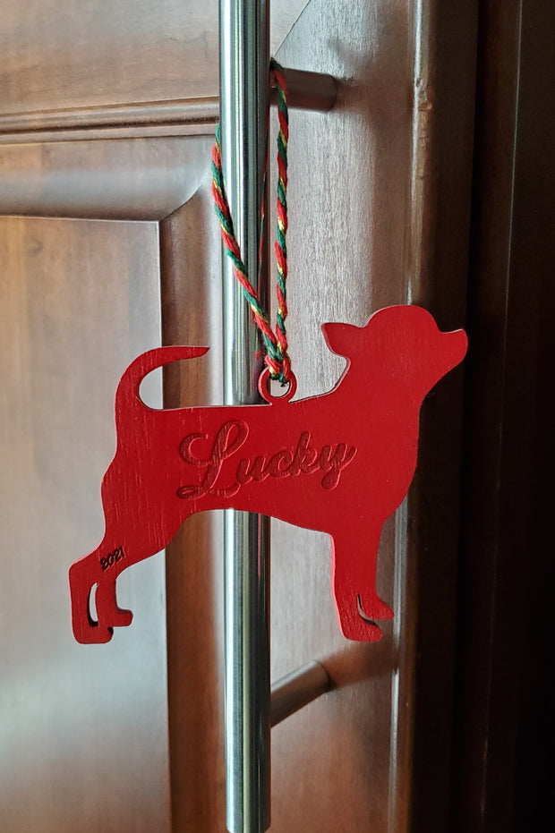 Custom Dog Ornament - (5 colors)