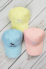 Pink, Yellow and Light Blue Baseball Caps - 3-pack