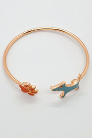 Signature Rose Gold Bracelet and Pendant Set (blue pendant)