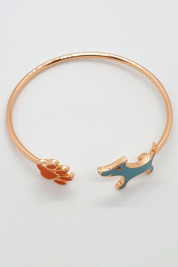 Signature Rose Gold Bracelet and Pendant Set (blue pendant)