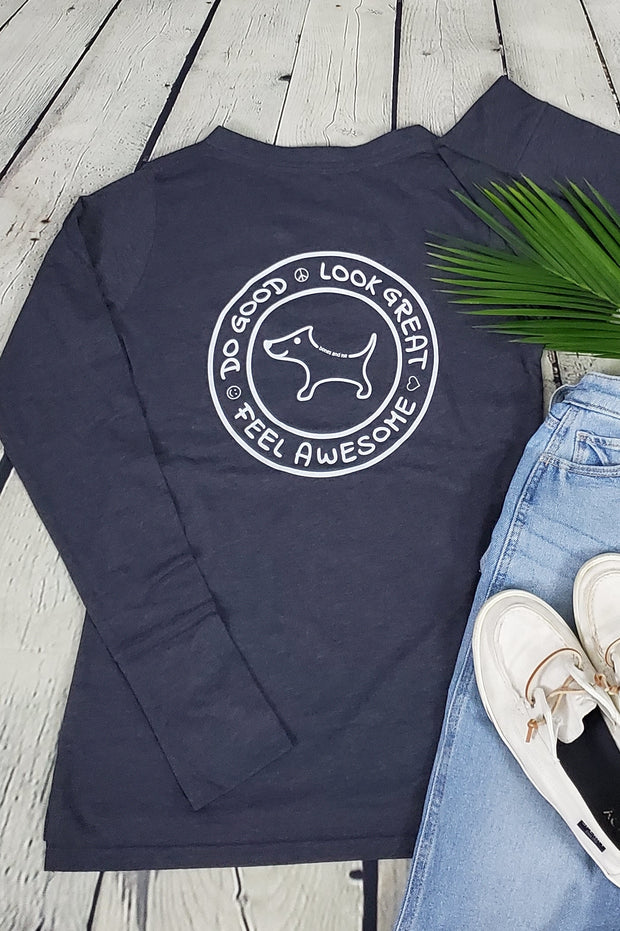 VUCJAK edition - Do Good Lace-Up Long Sleeve Tee (slate grey)