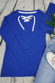 VUCJAK edition - Do Good Lace-Up Long Sleeve Tee (blue)