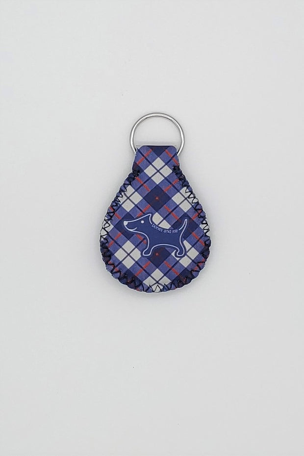 Plaid Neoprene Keychain